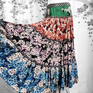 Anthropologie boho peasant maxi skirt